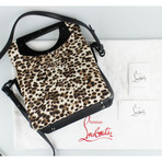 Christian Louboutin // Pony Hair and Leather Passage Crossbody Bag // Brown