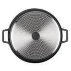 Stovetop Oven Grill Pan + Steam Lid (Black)