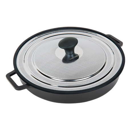 Stovetop Oven Grill Pan + Steam Lid (Black)