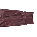 Faramir Leather Biker Jacket // Plum (XS)
