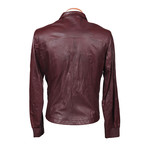 Faramir Leather Biker Jacket // Plum (XS)