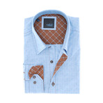 Eight-X // Slim Fit Button-Up Shirt // Blue (XL)