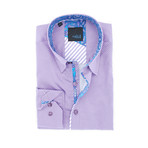 Elijah Digital Print Shirt Button-Up Shirt // Lilac (M)