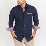Ethan Button Up // Navy (M)