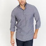 Blanc // Collarless Shirt // Smoke Gray (Small)