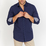 Blanc // Check Button Up // Navy (X-Large)