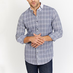 Blanc // Button Up // White + Gray + Navy Plaid (2X-Large)