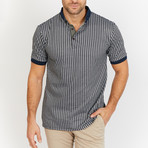 Logan Patterned Polo Shirt // Gray Patterned (Medium)