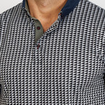 Logan Patterned Polo Shirt // Gray Patterned (Medium)