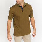 Benjamin Polo Shirt // Army Tan + Green (X-Large)
