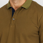 Benjamin Polo Shirt // Army Tan + Green (2X-Large)