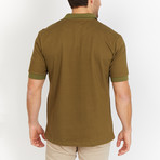 Benjamin Polo Shirt // Army Tan + Green (Medium)