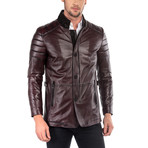 Piero Leather Jacket Slim Fit // Oxblood (S)