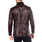 Piero Leather Jacket Slim Fit // Oxblood (L)