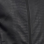 Zane Leather Jacket Regular Fit // Black (XS)