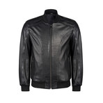 Walter Leather Jacket Regular Fit // Black (XL)