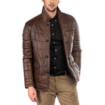 Ben Leather Coat Slim Fit // Antique Brown (S)