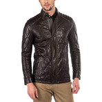 Joseph Leather Jacket Regular Fit // Brown (2XL)