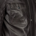 Travis Leather Coat Regular Fit // Brown (2XL)