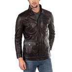 Travis Leather Coat Regular Fit // Brown (M)