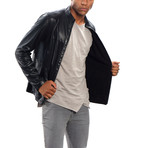 Theo Leather Jacket Regular Fit // Black (L)