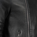 Milo Leather Jacket Slim Fit // Black (M)