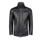 Avery Leather Jacket Regular Fit // Black (XS)