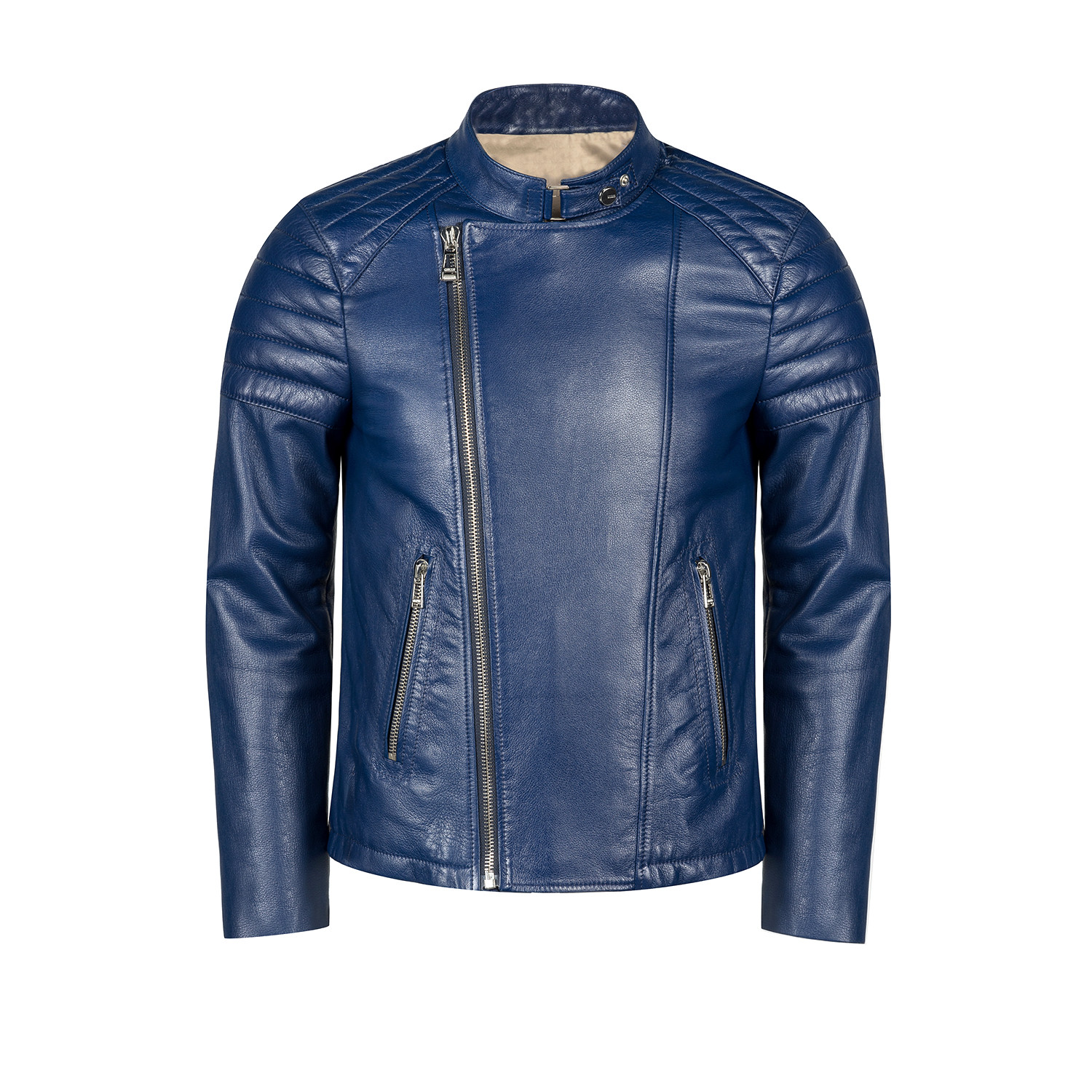 Francis Leather Jacket Slim Fit // Blue (XS) - Ruck & Maul // Markawell ...
