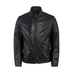 Greer Leather Jacket Regular Fit // Black (XL)