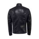 Greer Leather Jacket Regular Fit // Black (2XL)