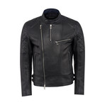 Odin Leather Jacket Regular Fit // Black (XL)