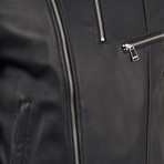 Odin Leather Jacket Regular Fit // Black (2XL)