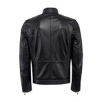Otto Leather Jacket Slim Fit // Black (S)