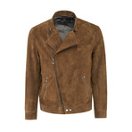 Monty Suede Leather Jacket Slim Fit // Tobacco (M)