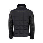 Asher Leather Coat Regular Fit // Black (L)