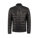 Duke Leather Jacket Slim Fit // Black (L)