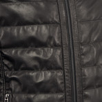 Duke Leather Jacket Slim Fit // Black (S)