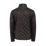 Axle Leather Coat Regular Fit // Violet Brown (L)