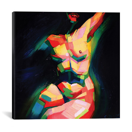 Cubistic Nude VIII // Corné Akkers (18"W x 18"H x 0.75"D)
