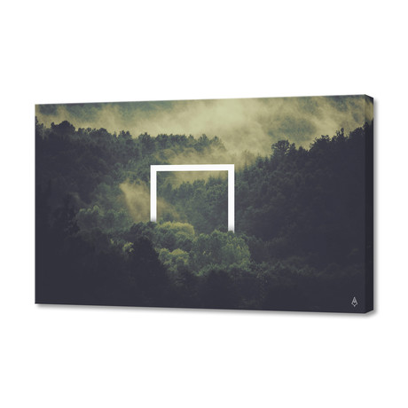 Abstract Shape 01 Forrest // Stretched Canvas (24"W x 16"H x 1.5"D)
