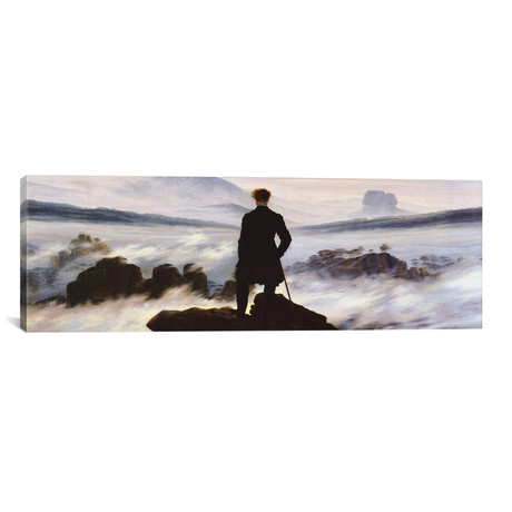The Wanderer Above The Sea of Fog // Caspar David Friedrich (36"W x 12"H x 0.75"D)
