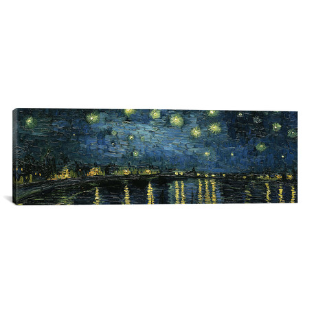 Starry Night Over The Rhone // Vincent van Gogh (48"W x 16"H x 0.75"D)