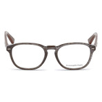 Men's EZ5057-005 Eyeglasses // Black Stripe + Burgundy