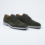 Berlina Lace Up // Velour Cement (Euro: 39.5)