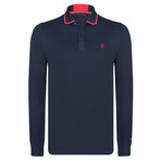Michael Long Sleeve Polo Shirt // Navy (M)