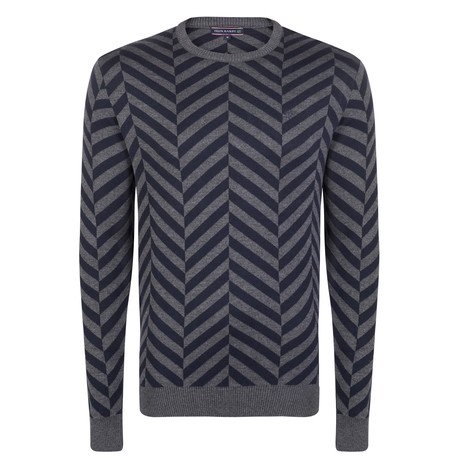 Chase Pullover // Navy + Gray (S)