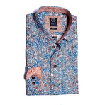 Julian Modern Fit Dress Shirt // Blue + Orange (S)
