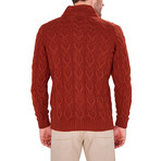 Zip-Up Textured Sweater // Tile (L)