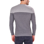 Color-Block Sweater // Gray (3XL)