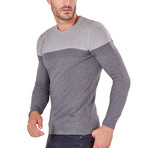Color-Block Sweater // Gray (L)